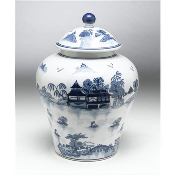 Aa Importing AA Importing 59739 Blue & White Ginger Jar with Lid 59739